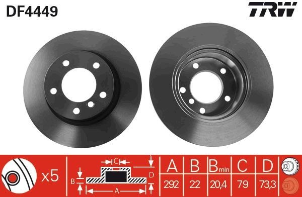  Fren Diski DF4449 - BMW E81/E82/E87/E88/E90 (2005-2014)