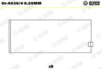 Freelander Kol Yatağı 01-4039/4 0.25MM - Freelander 1 (1998-2006)