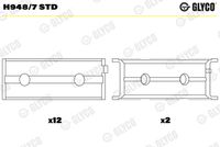 Ana Yatak H948/7 STD - E30 E34 M20 Motor (1985-1988)