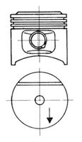 Piston + Segman A1020301438 - Mercedes W124/201 M102 (1984-)