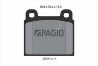 Fren Balatası A0014207720 - Mercedes-Benz W115/W107/W113/W111/W112 (1974-1980)