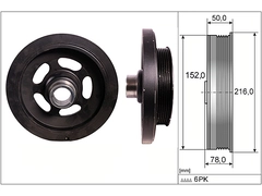 Krank Kasnağı A6110301703 - Mercedes-Benz W203-209-211 (2002-2009)