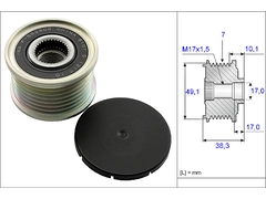 Alternatör Kasnağı A6229060100 - Vito Master III Qashqai Megane III (2010-)