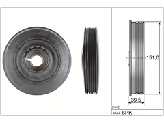 Krank Kasnağı 8200699517 - Dacia Logan-MGN II-Duster, Renault Clio III-Modus (2006-2012)