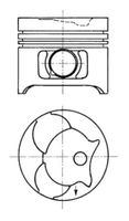 Piston + Segman A6010302517 - Mercedes-Benz 124-201 Sprinter (1986-2001)
