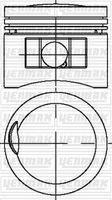Piston + Segman A1020305838 - Mercedes W124/201 200E (1984-1993)