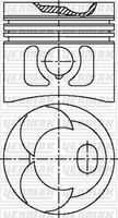 MB Piston+Segman A6170301917 - OM.616 Motor (1978-) - FEDERAL 