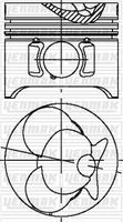 Piston + Segman A6030302117 - Vito 110.D (1996-2003)