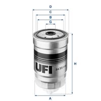 Yakıt Filtresi 068127177B - Golf, Jetta, Passat, Audi 80, Audi 100 (1978-1991)