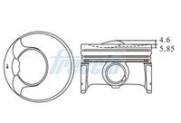Piston + Segman 03C107065AB - Volkswagen Golf 5 Jetta Passat Audi A3 (2004-2010)