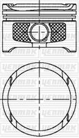 Piston + Segman 036107065BS - Golf 4, Bora, A3, Toledo (2001-2004) - FEDERAL 