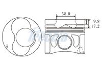 Piston + Segman 038107065GA - Volkswagen Caddy Golf 5 Jetta Passat (2004-2010)