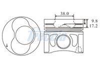 Piston + Segman 038107065GB - Volkswagen Caddy Golf 5 Jetta Passat (2004-2010)