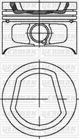 Piston + Segman 032107065N - VW Polo, Seat Cordoba, Skoda Fabia 1.6 (1994-1999) - FEDERAL 