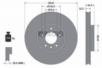 Fren Diski Ön 7E0615301C - T5-T6 (2004-) - BOSCH 