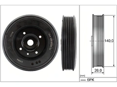 Krank Kasnağı 06H105243K - Audi A4 A5 (2008-)