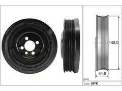 Krank Kasnağı 045105243D - Polo-Cordoba-Ibiza-Fabia 1.4 TDI (1999-2010) - Ina 