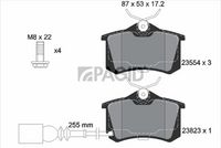 Fren Balatası Arka 6Q0698451 - Volkswagen Golf, Jetta, Passat, Audi A3, Seat Toledo, Skoda Octavia (1997-)