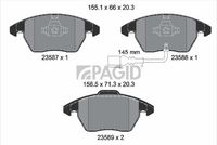 Ön Fren Balatası 3C0698151B - Volkswagen Golf 5-6 Jetta Caddy Passat, Seat Leon (2004-) - Trw 