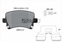 Fren Balatası 1K0698451F - Volkswagen Caddy Passat Golf 5-6, Audi A6 (2004-)