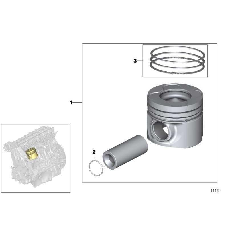 Piston + Segman 11257788397 - E46 E60 E61 E65 E66 X5 E53 (2001-2007)